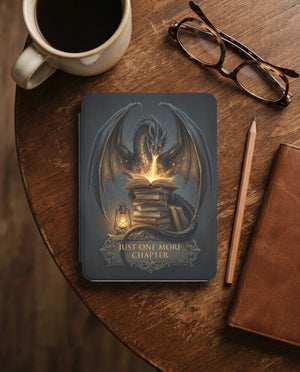 Just One More Chapter Dragon Kindle Case — Fantasy Lover Gift