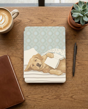 Sleeping Golden Retriever Kindle Case — Fits Paperwhite & Colorsoft — Relaxing Dog Gift