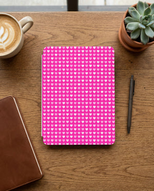 Hot Pink Hearts Kindle Case — Bold Romantic Aesthetic Gift
