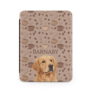 Personalized Pet Portrait Kindle Paperwhite Case - Coffee Beans Pattern