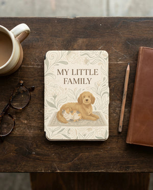 Custom Dog & Cat Portrait Kindle Case — My Little Family