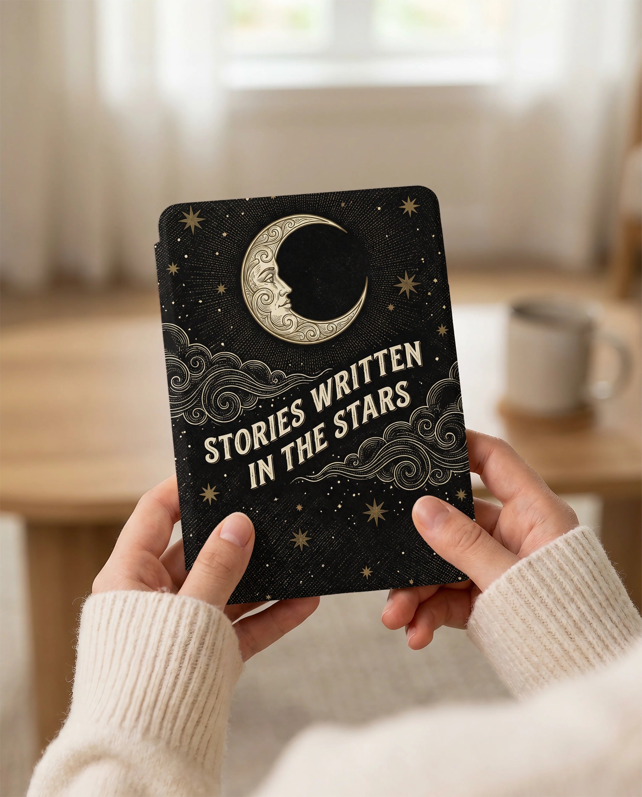Stories Written in Stars Kindle Colorsoft Case — Face Moon Mystical