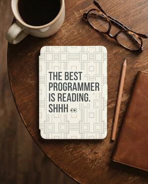 The Best Programmer Is Reading Sarcastic Kindle Case - Coder Gift