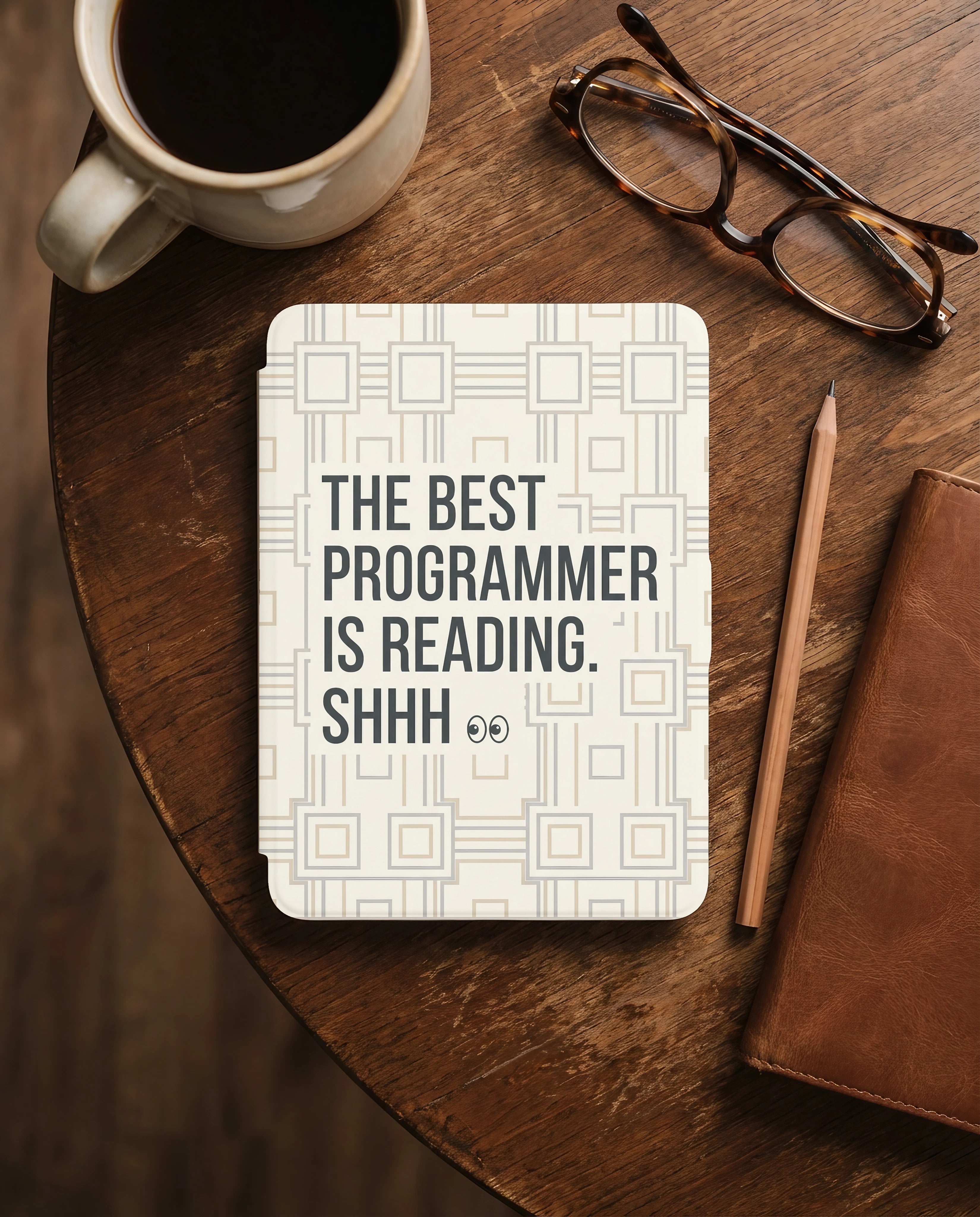 The Best Programmer Is Reading Sarcastic Kindle Case - Coder Gift
