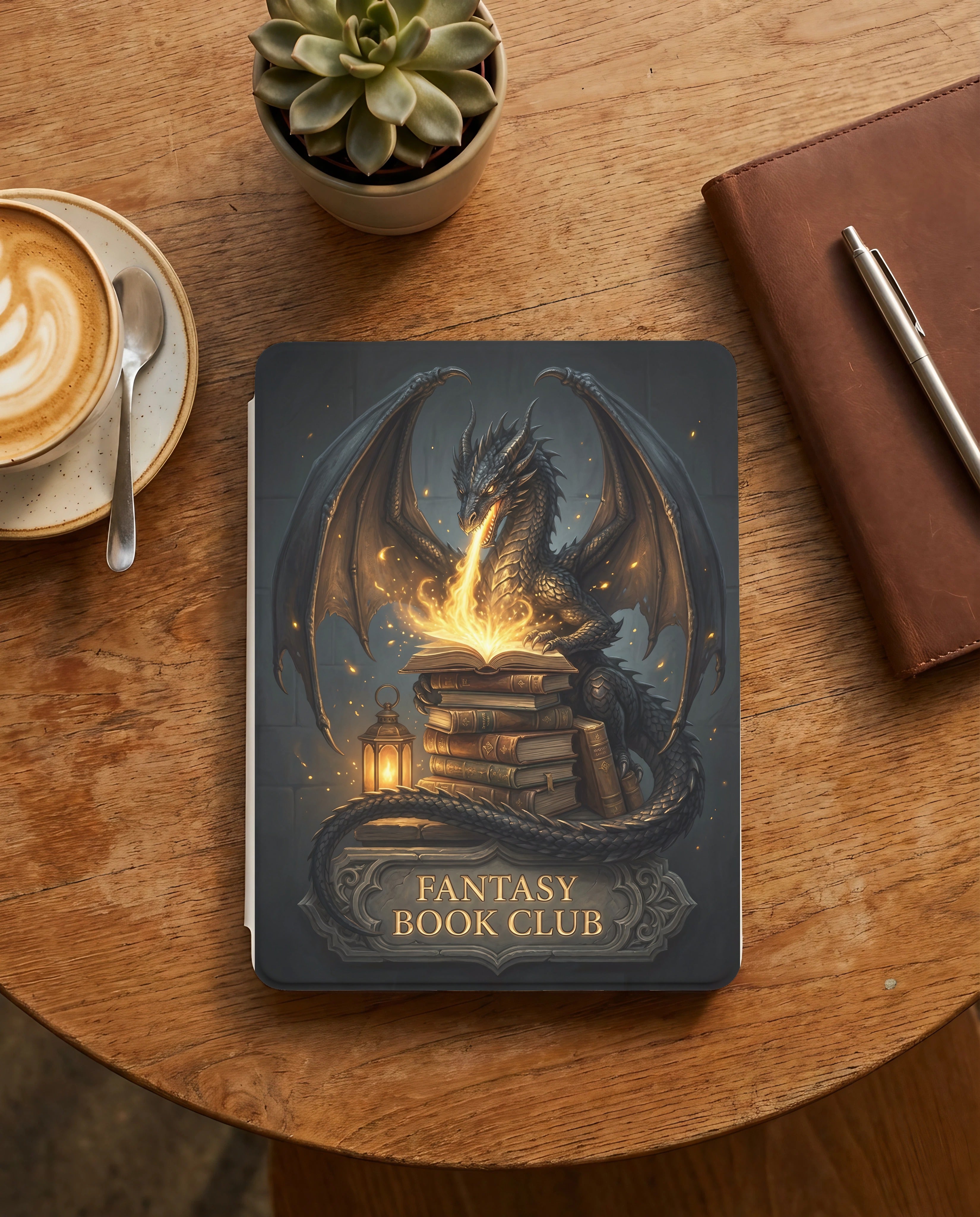Fantasy Book Club Dragon Kindle Case — Book Lover Gift