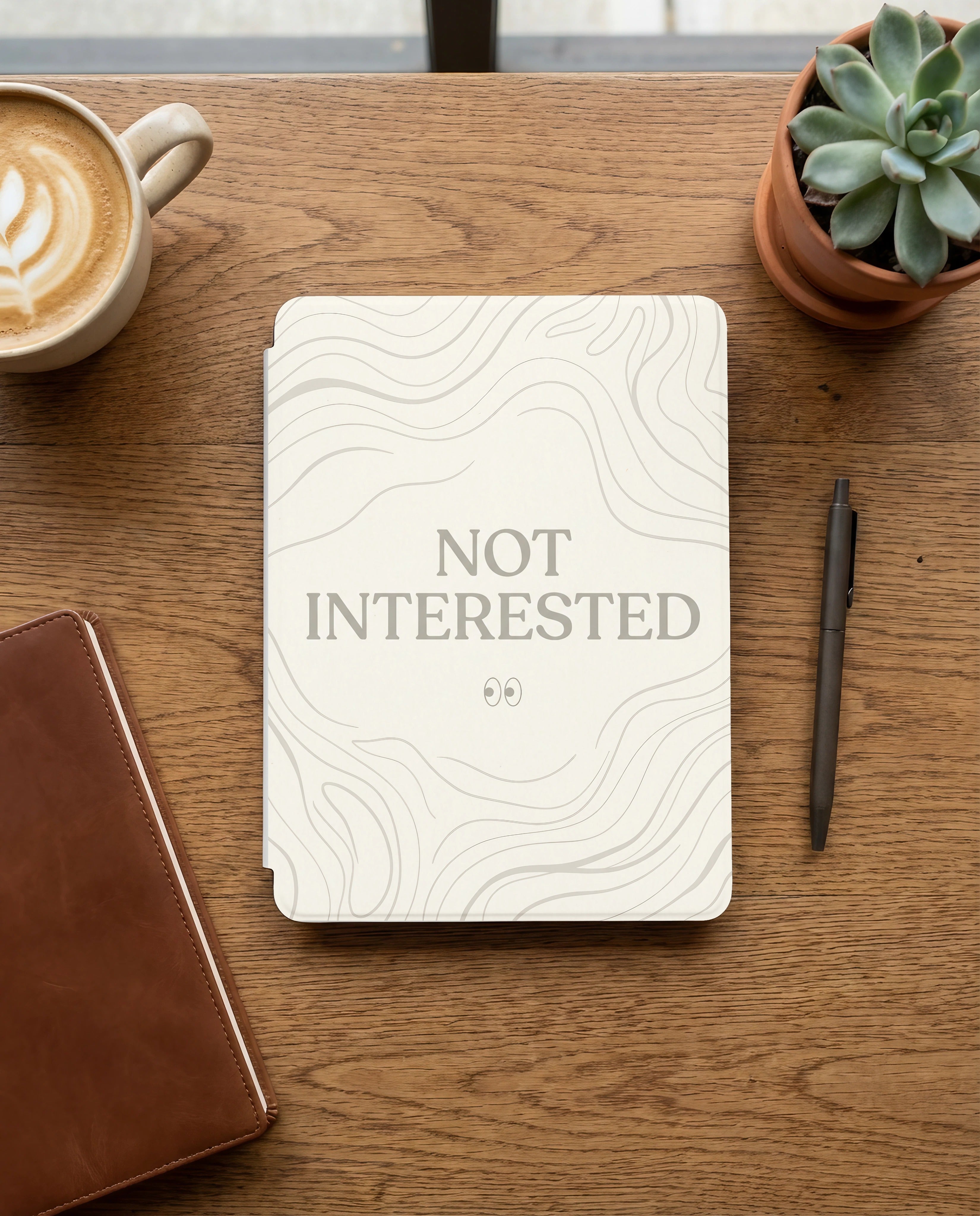 Not Interested Sarcastic Kindle Case - Anti-Social Reader Gift