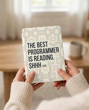 The Best Programmer Is Reading Sarcastic Kindle Case - Coder Gift