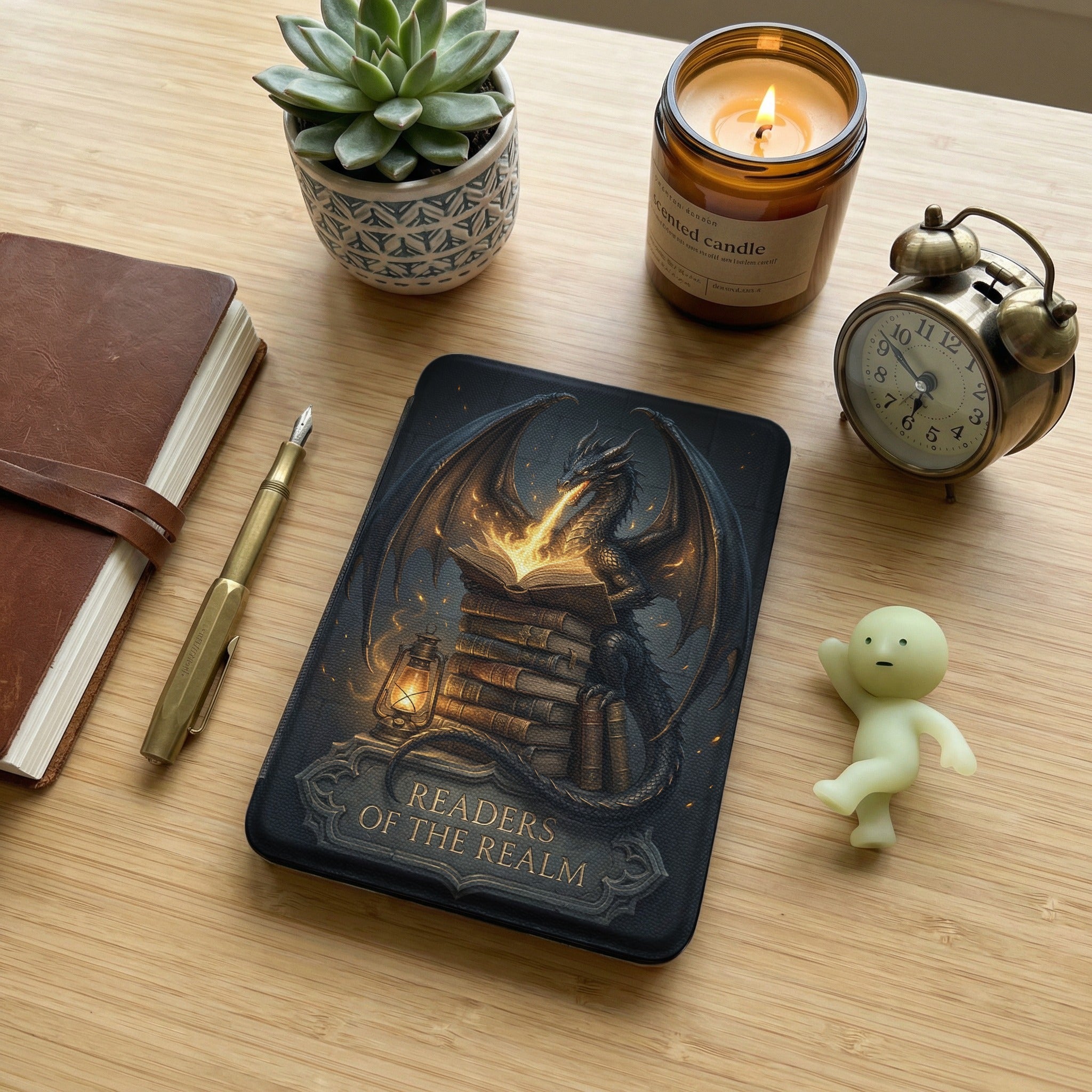 Readers of the Realm Dragon Kindle Case — Fantasy Lover Gift