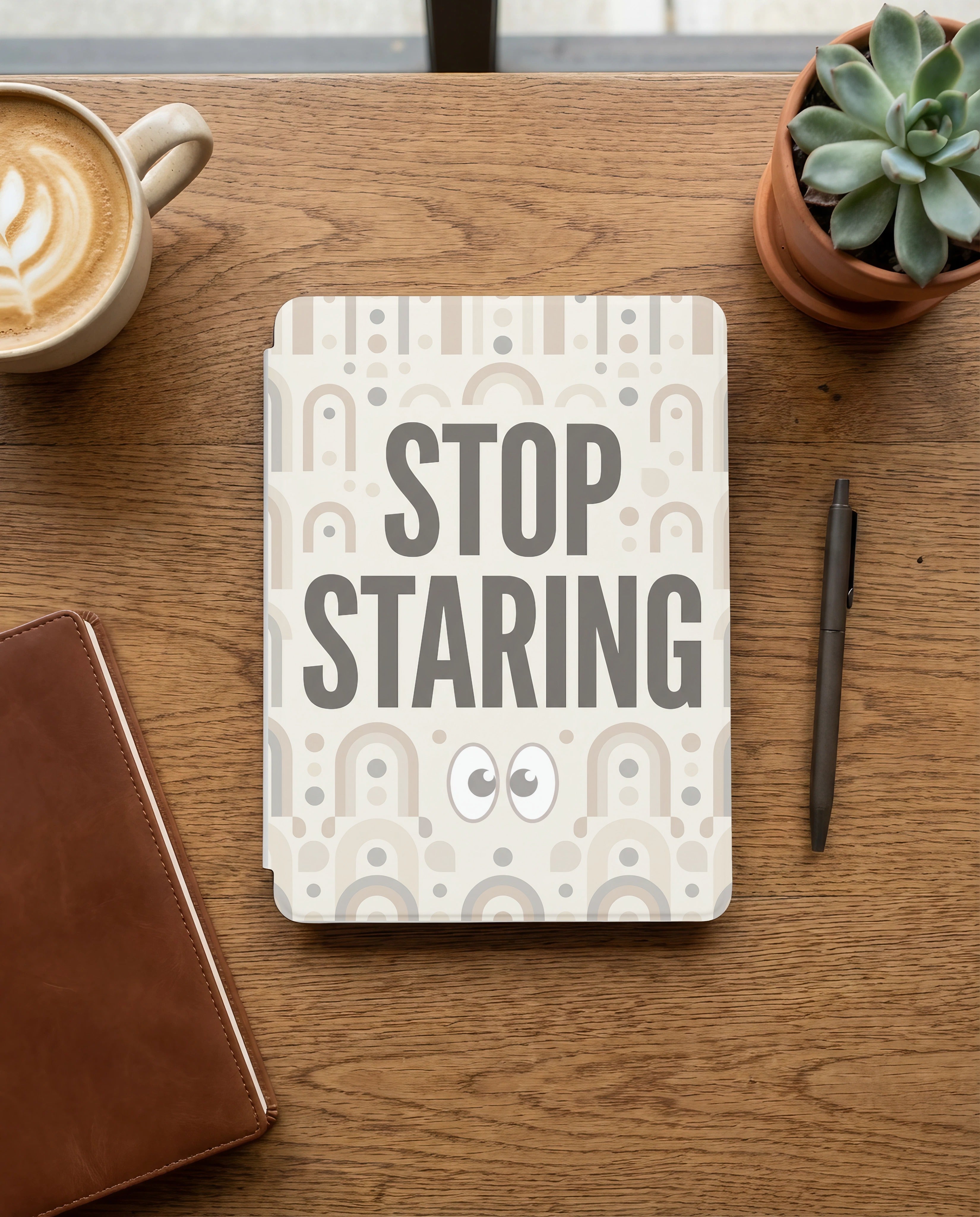 Stop Staring Sarcastic Kindle Case - Anti-Social Reader Gift