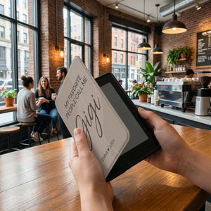 Personalized Gigi Kindle Case — Minimal Design with Grandkids Names Gift