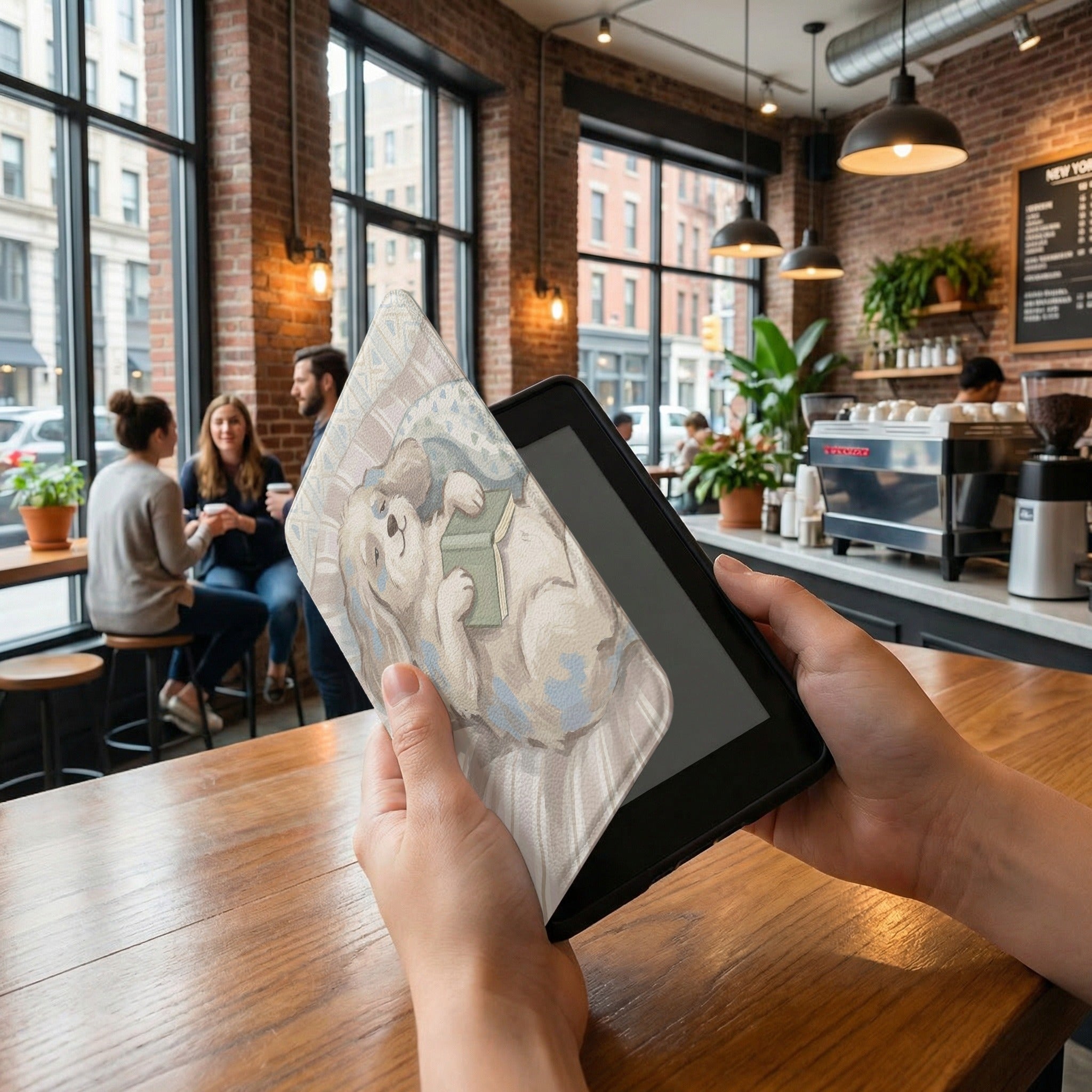 Cute Puppy Reading Kindle Case — Fits Paperwhite & Colorsoft — Adorable Dog Lover Gift