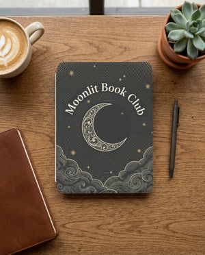Moonlit Book Club Kindle Case — Ornate Tarot Frame Mystical Design