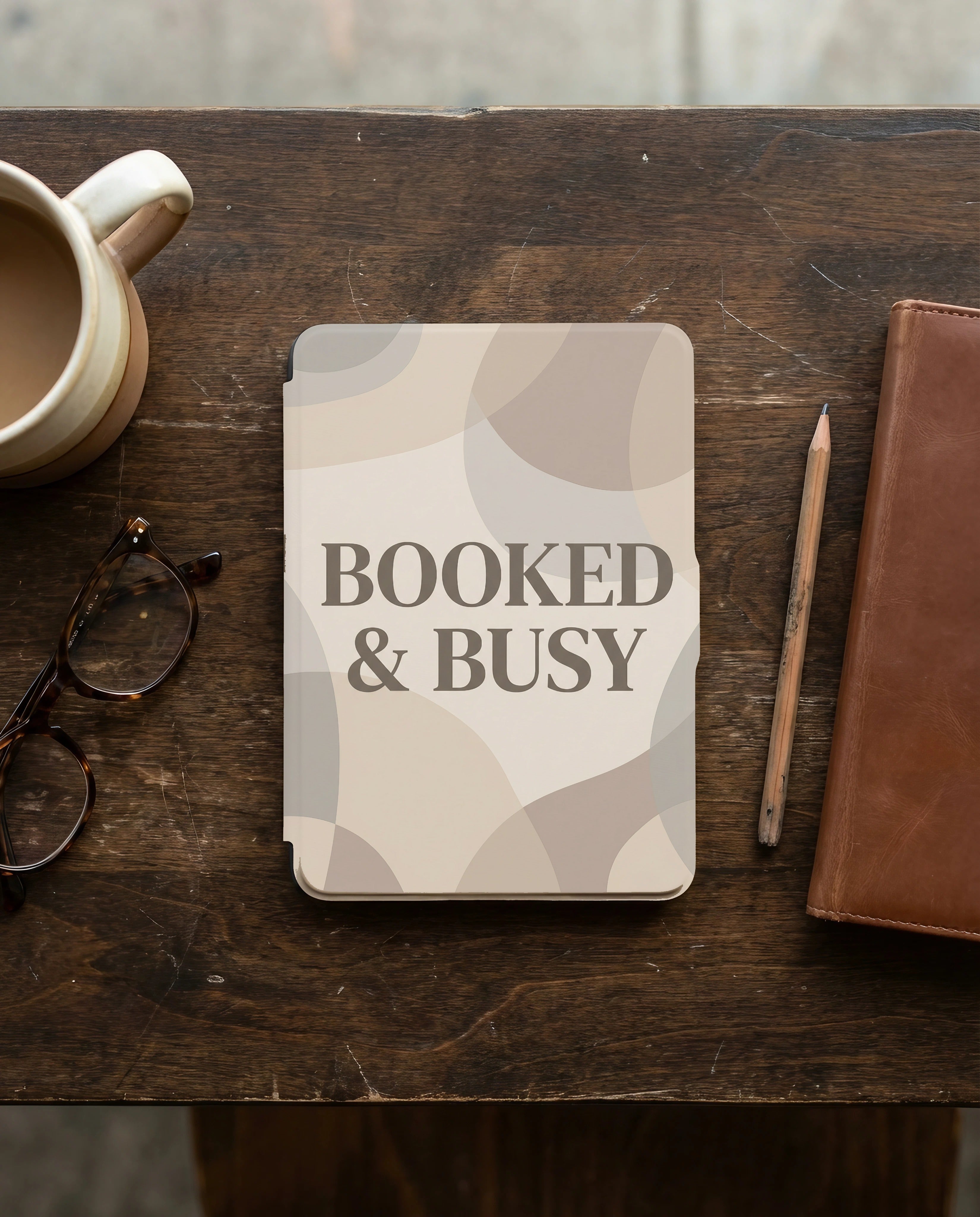 Booked & Busy Sarcastic Kindle Case - Book Lover Reader Gift