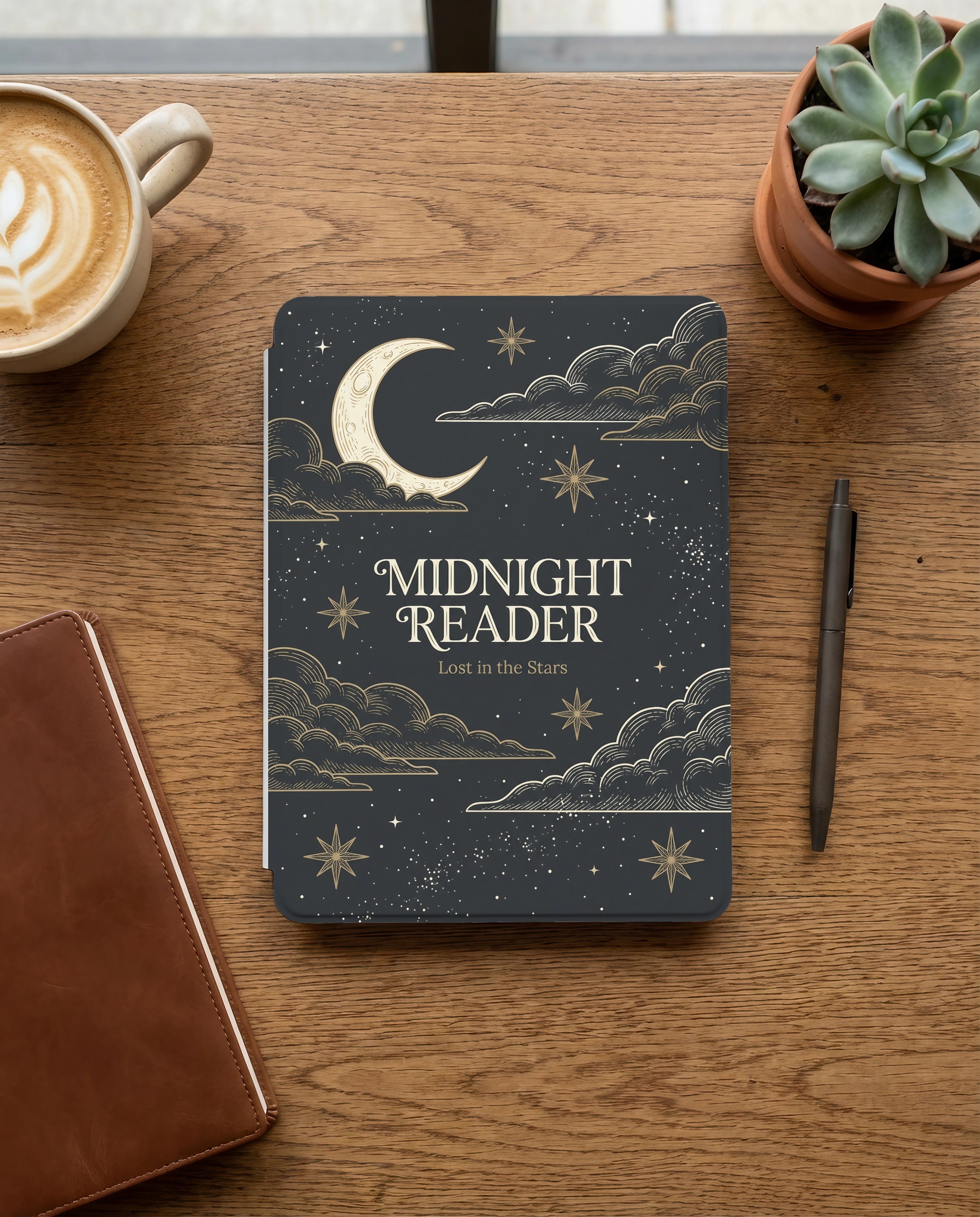 Midnight Reader Kindle Paperwhite Case — Lost in Stars Bold