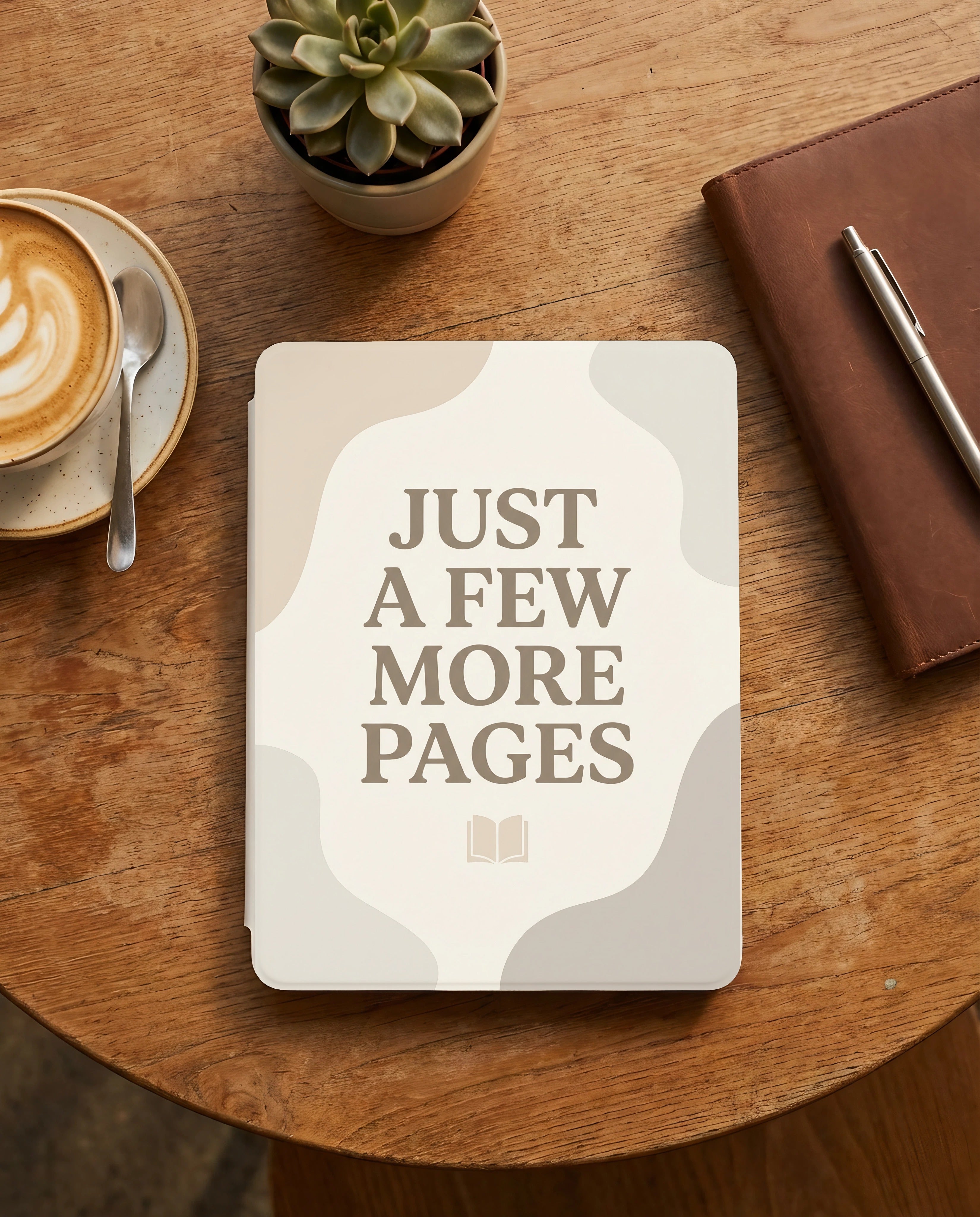 Just a Few More Pages Kindle Case — Cozy Book Lover Gift