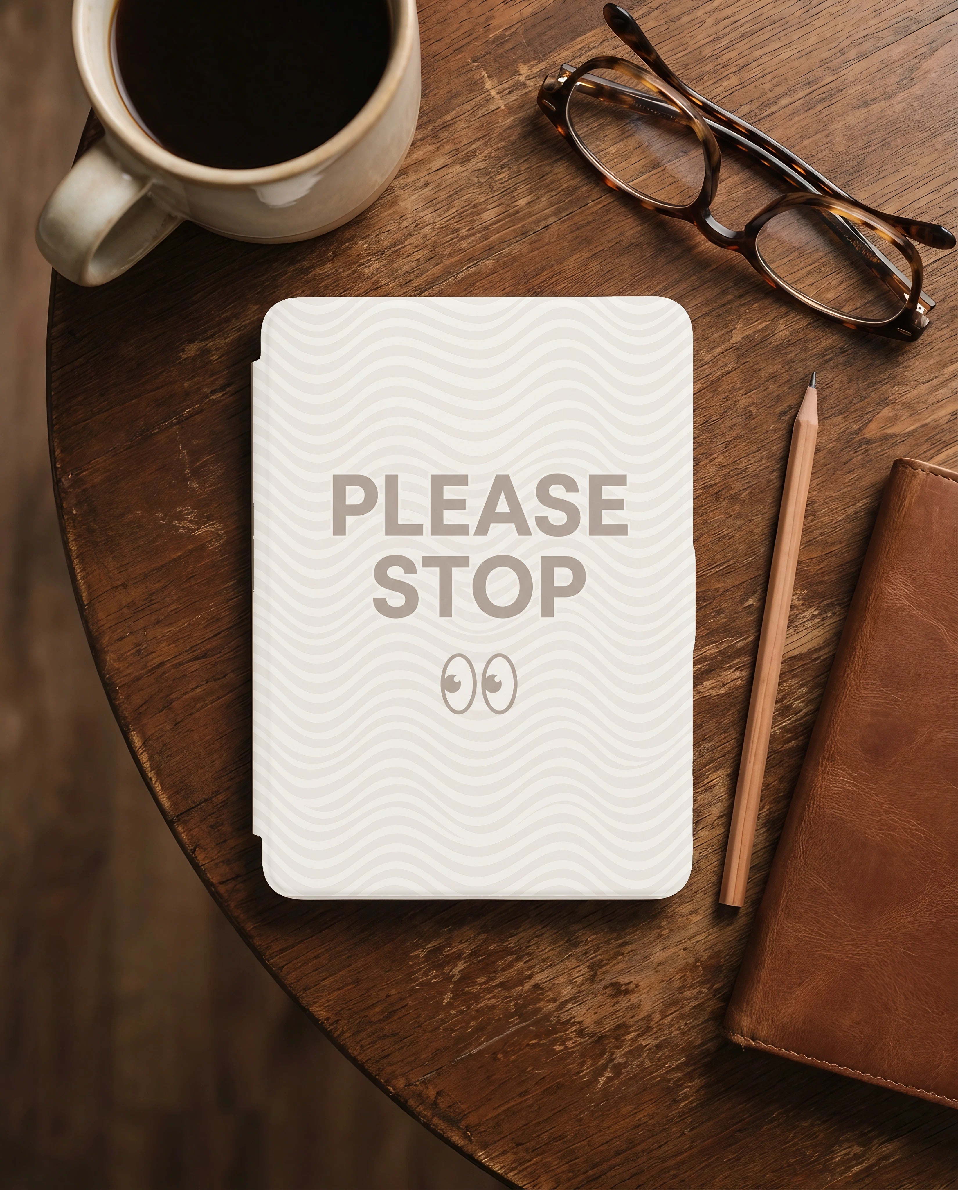 Please Stop Kindle Paperwhite Case - Introvert Reader Gift