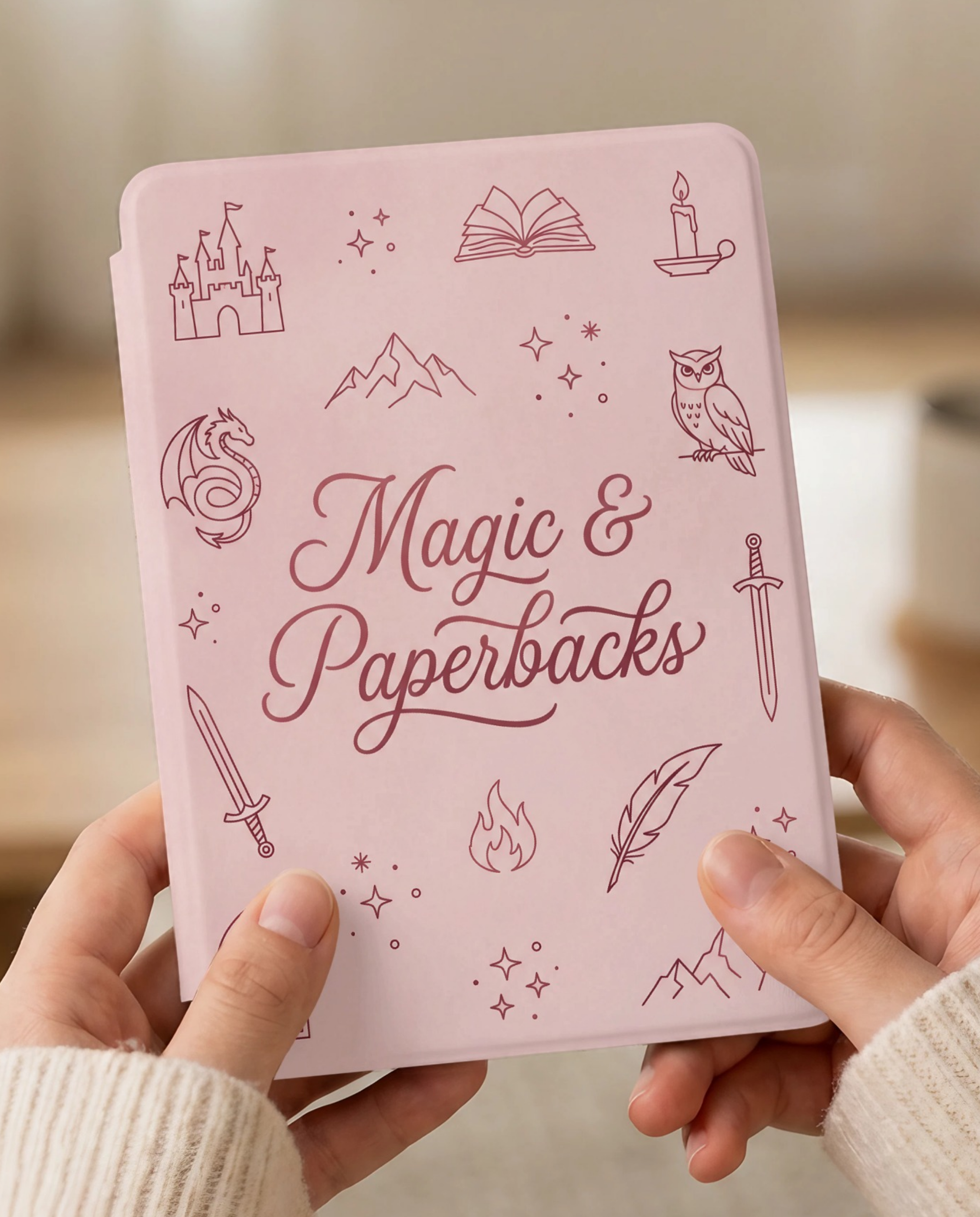 Magic & Paperbacks Kindle Paperwhite Case — Fantasy Reader Dragon Design Gift