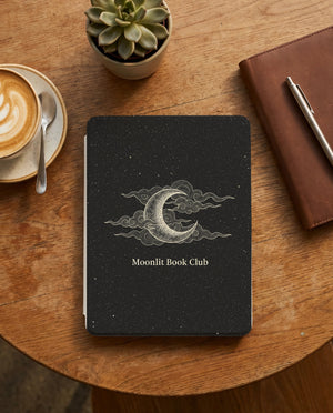 Moonlit Book Club Kindle Paperwhite Case — Minimalist Moon Emblem