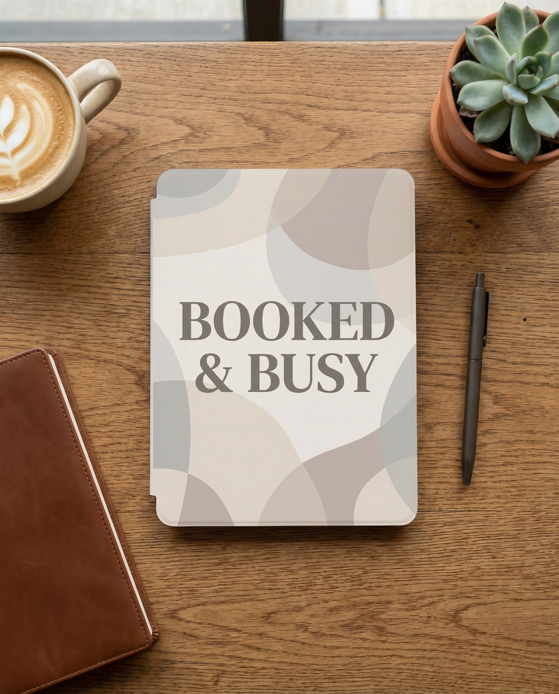 Booked & Busy Sarcastic Kindle Case - Book Lover Reader Gift