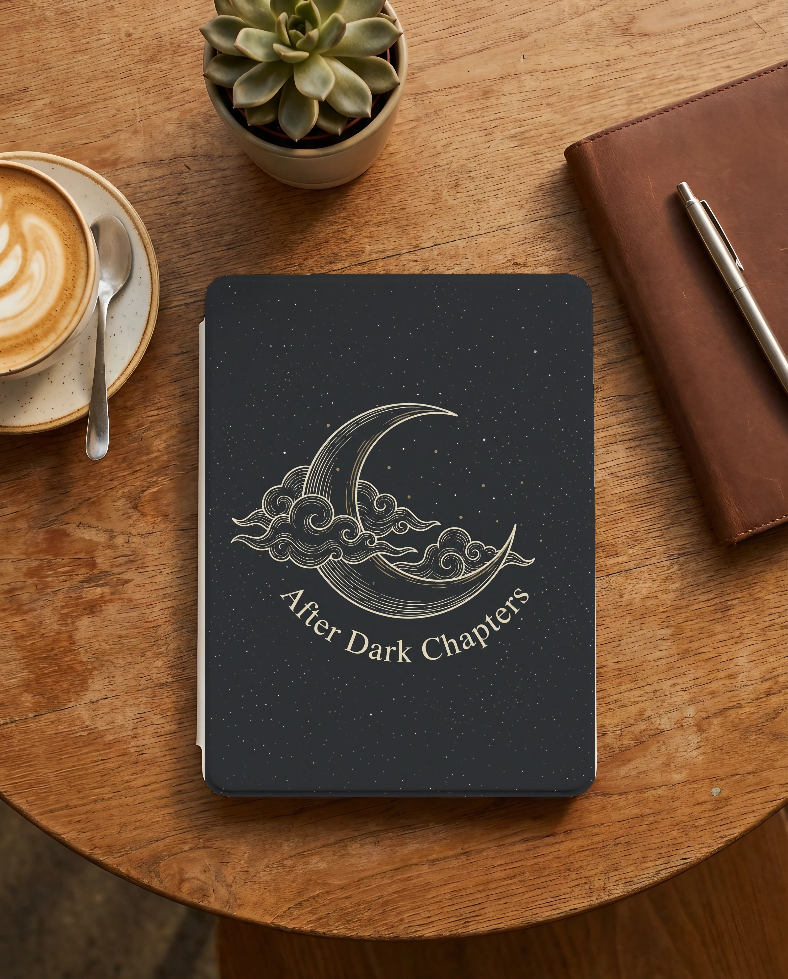 After Dark Chapters Kindle Case — Minimalist Moon Quietest