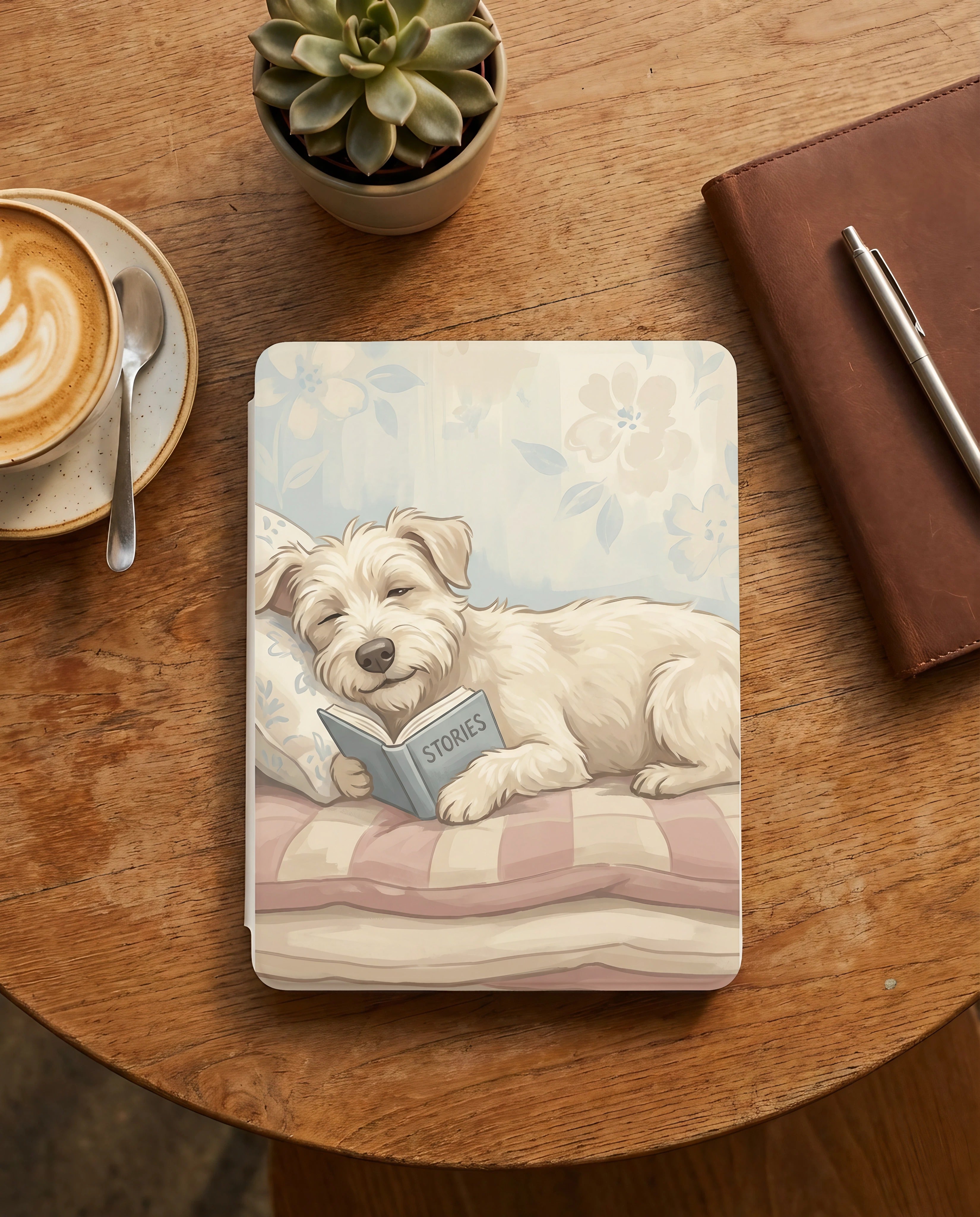 Cute Dog Reading Kindle Paperwhite Case — Adorable Gift for Dog Lovers