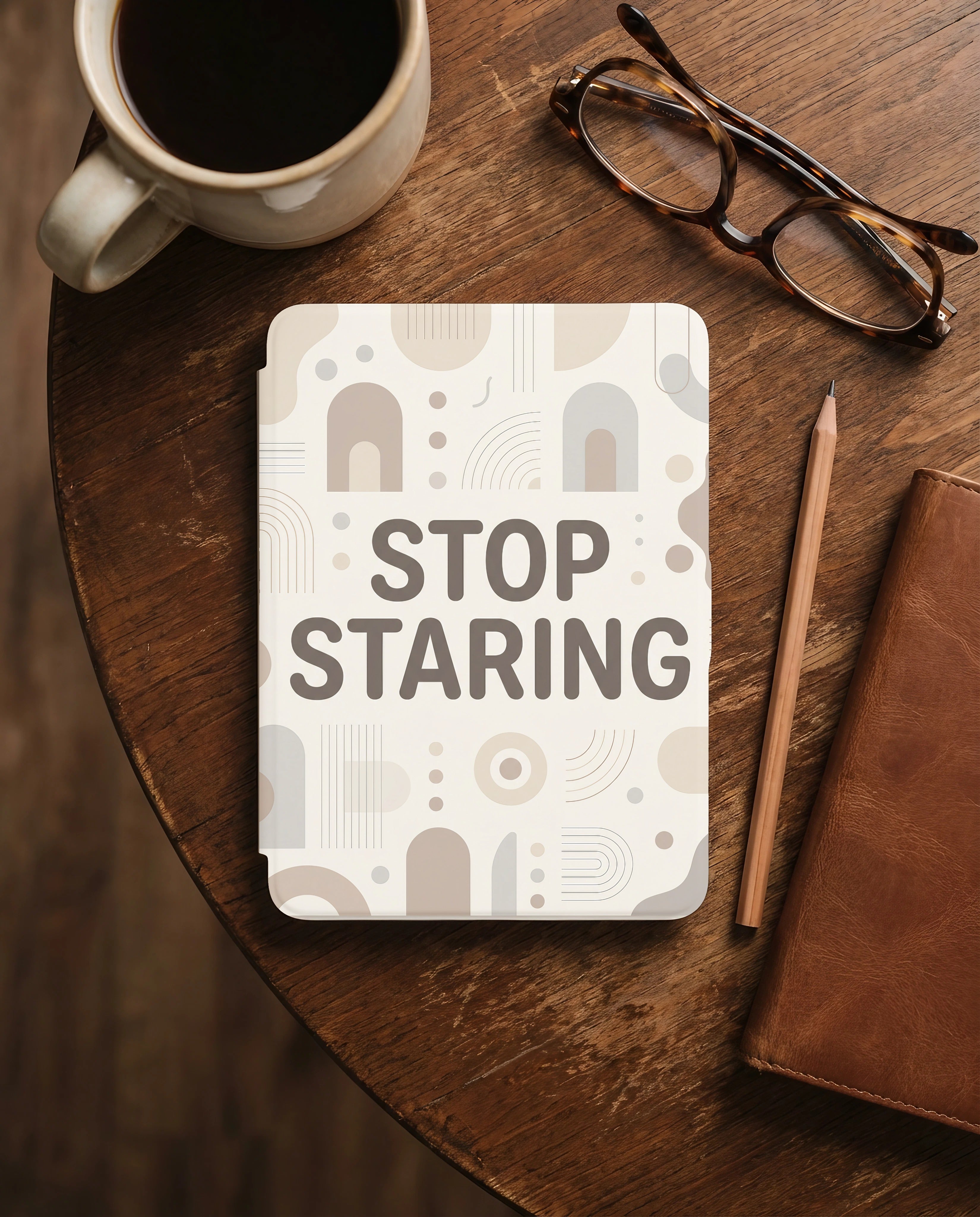 Stop Staring Kindle Colorsoft Case - Anti-Social Book Lover Gift