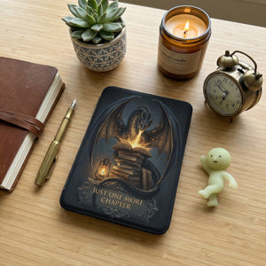 Just One More Chapter Dragon Kindle Case — Fantasy Lover Gift