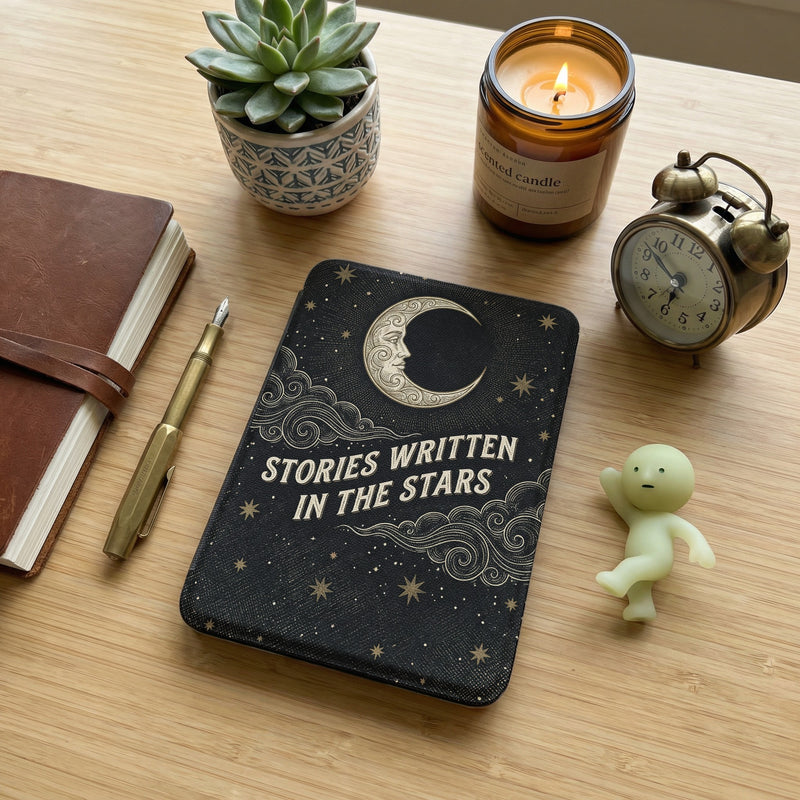Stories Written in Stars Kindle Colorsoft Case — Face Moon Mystical