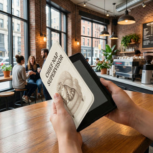 Chief Nap Supervisor Custom Cat Kindle Case — Cozy Armchair Personalized Pet Portrait Gift