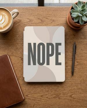 Nope Bold Typography Sarcastic Kindle Case - Sarcastic Reader Gift