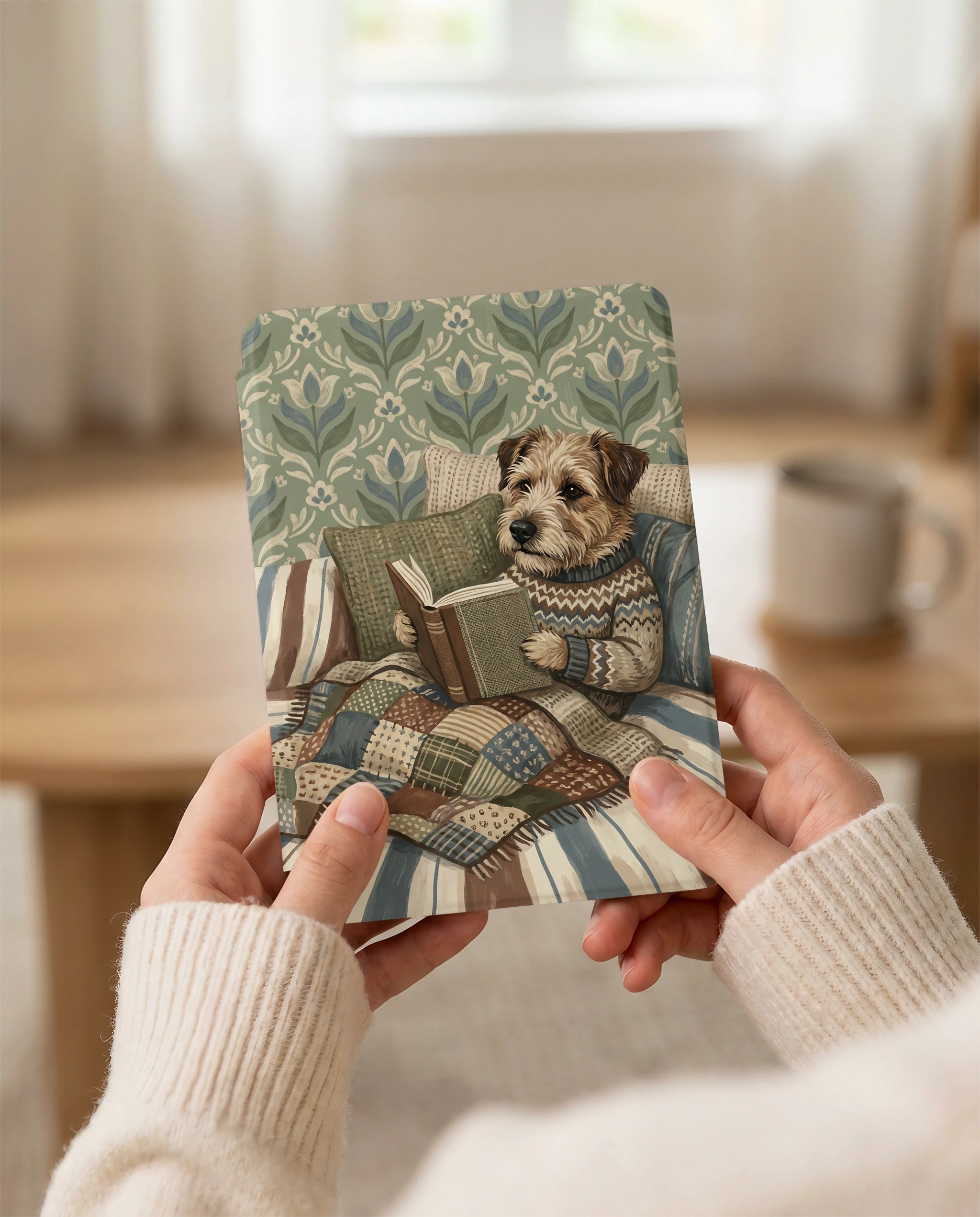 Border Terrier Reading Kindle Paperwhite Case — Cozy Gift for Dog Lovers