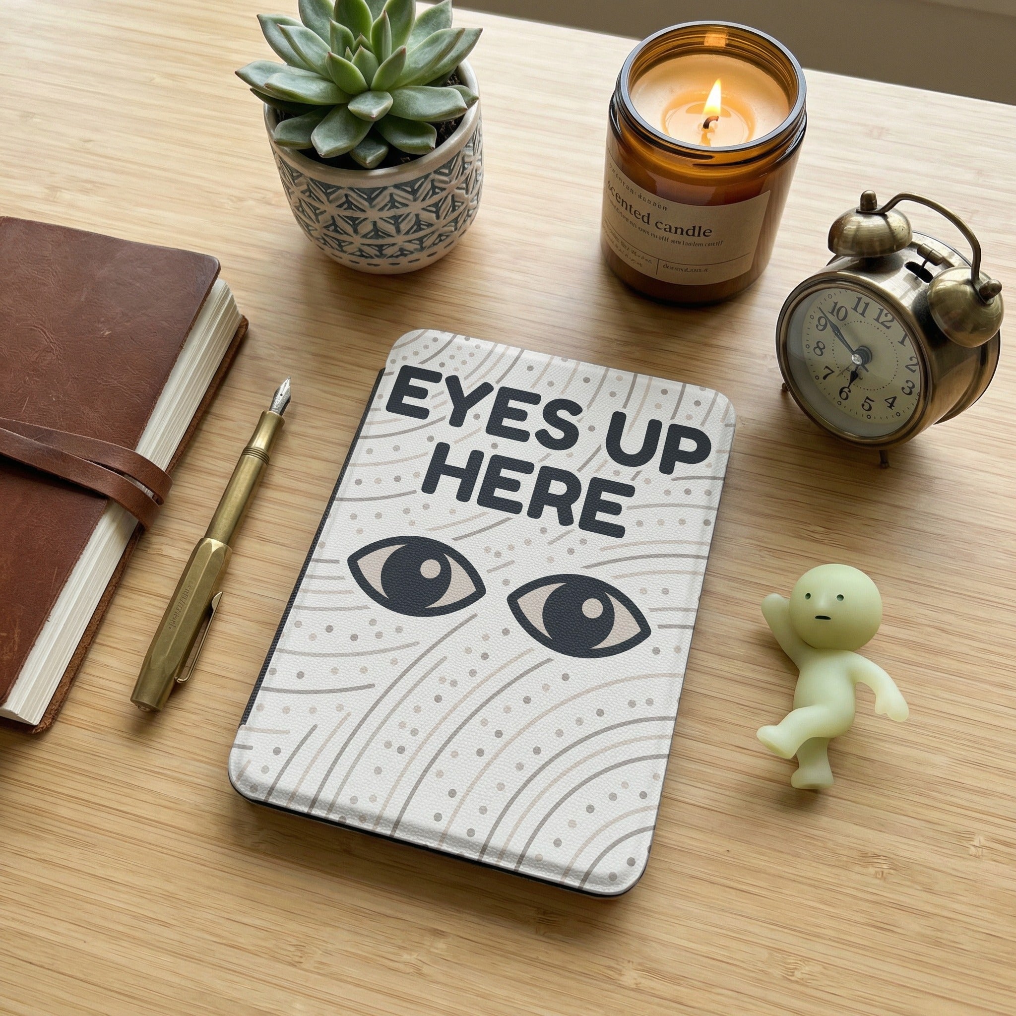 Eyes Up Here Kindle Colorsoft Case - Privacy Book Lover Gift