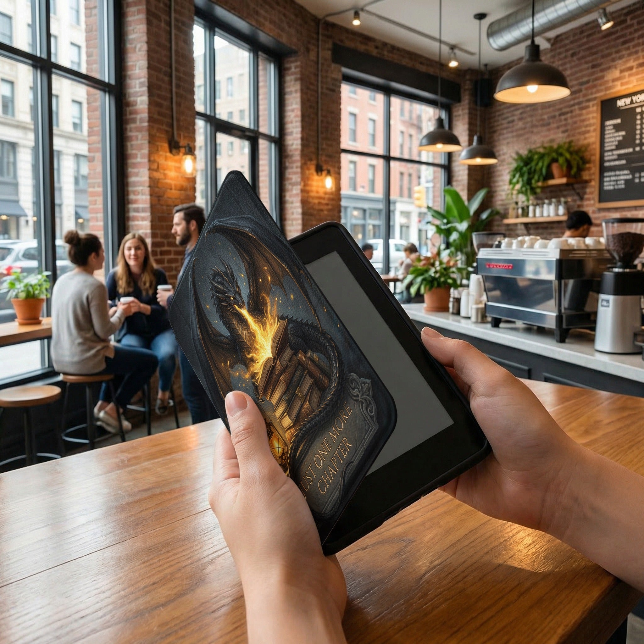 Just One More Chapter Dragon Kindle Case — Reader Gift