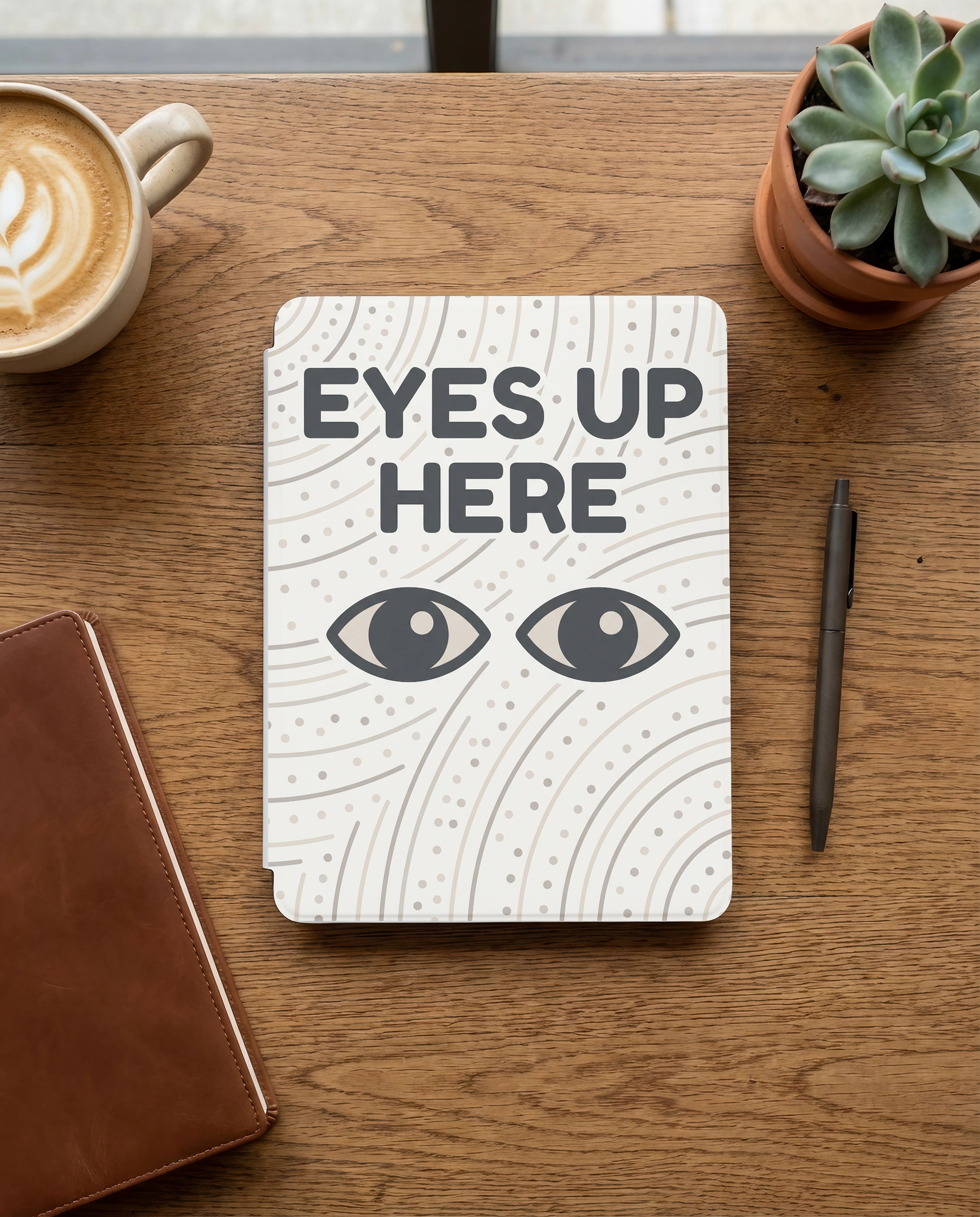 Eyes Up Here Kindle Colorsoft Case - Privacy Book Lover Gift