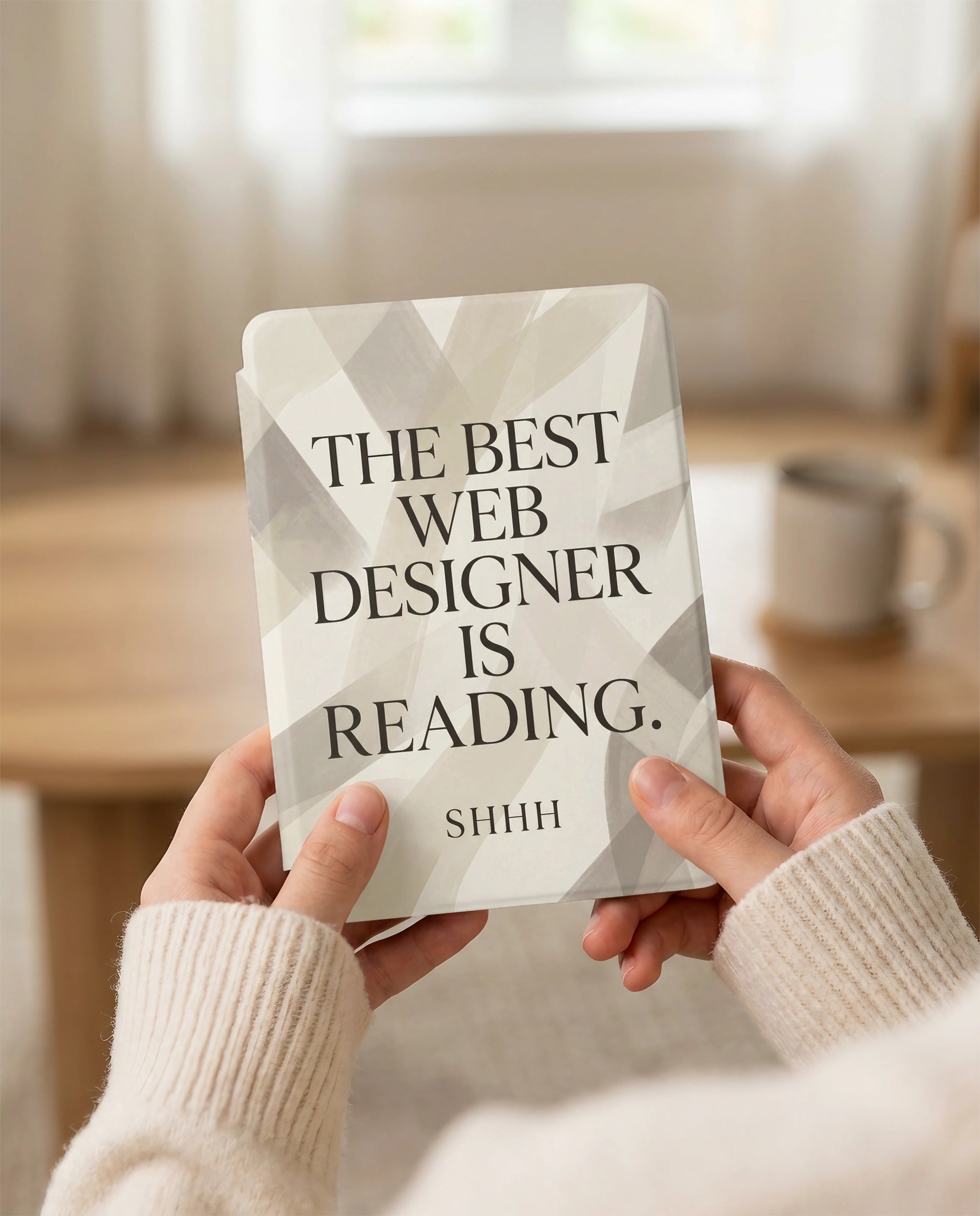 The Best Web Designer Is Reading Sarcastic Kindle Case - Creative Gift