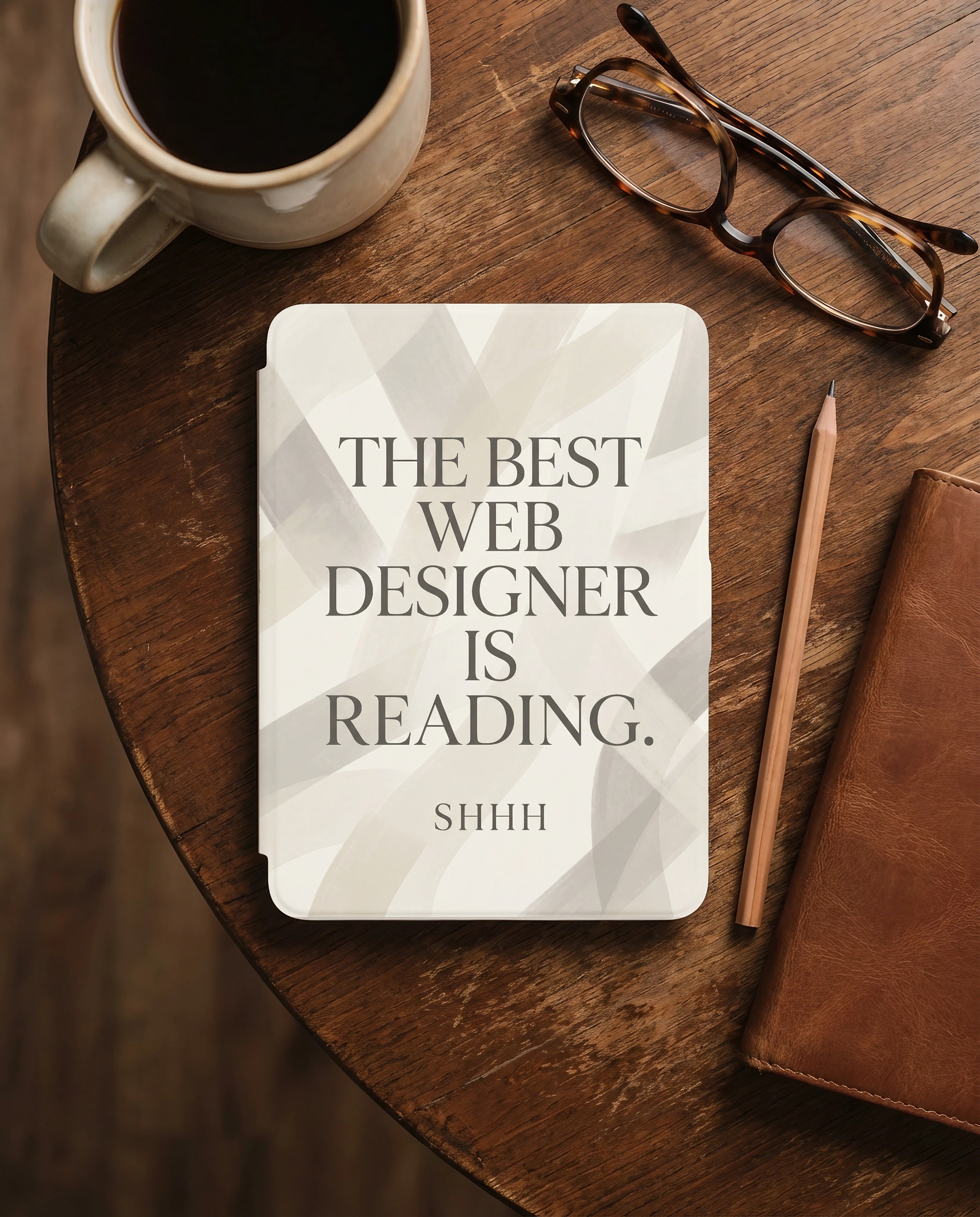 The Best Web Designer Is Reading Sarcastic Kindle Case - Creative Gift