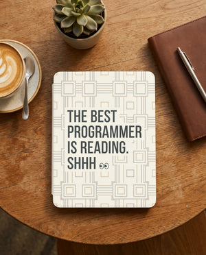 The Best Programmer Is Reading Sarcastic Kindle Case - Coder Gift