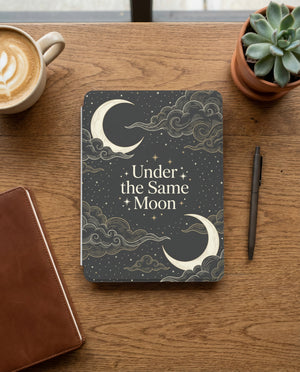 Under the Same Moon Kindle Case — Dual Crescent Romantic