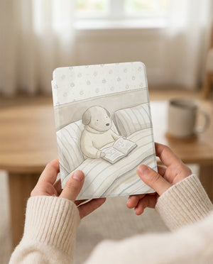 Cute Dog Reading Kindle Case — Adorable Gift for Dog Lovers