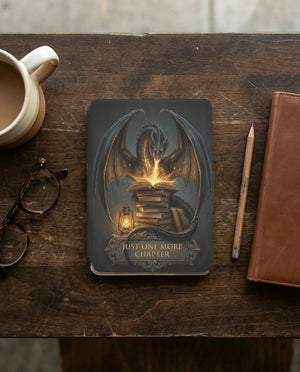 Just One More Chapter Dragon Kindle Case — Fantasy Lover Gift