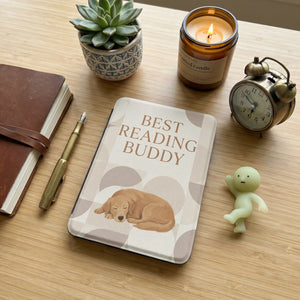 Best Reading Buddy Custom Kindle Case — Sleeping Dog Portrait