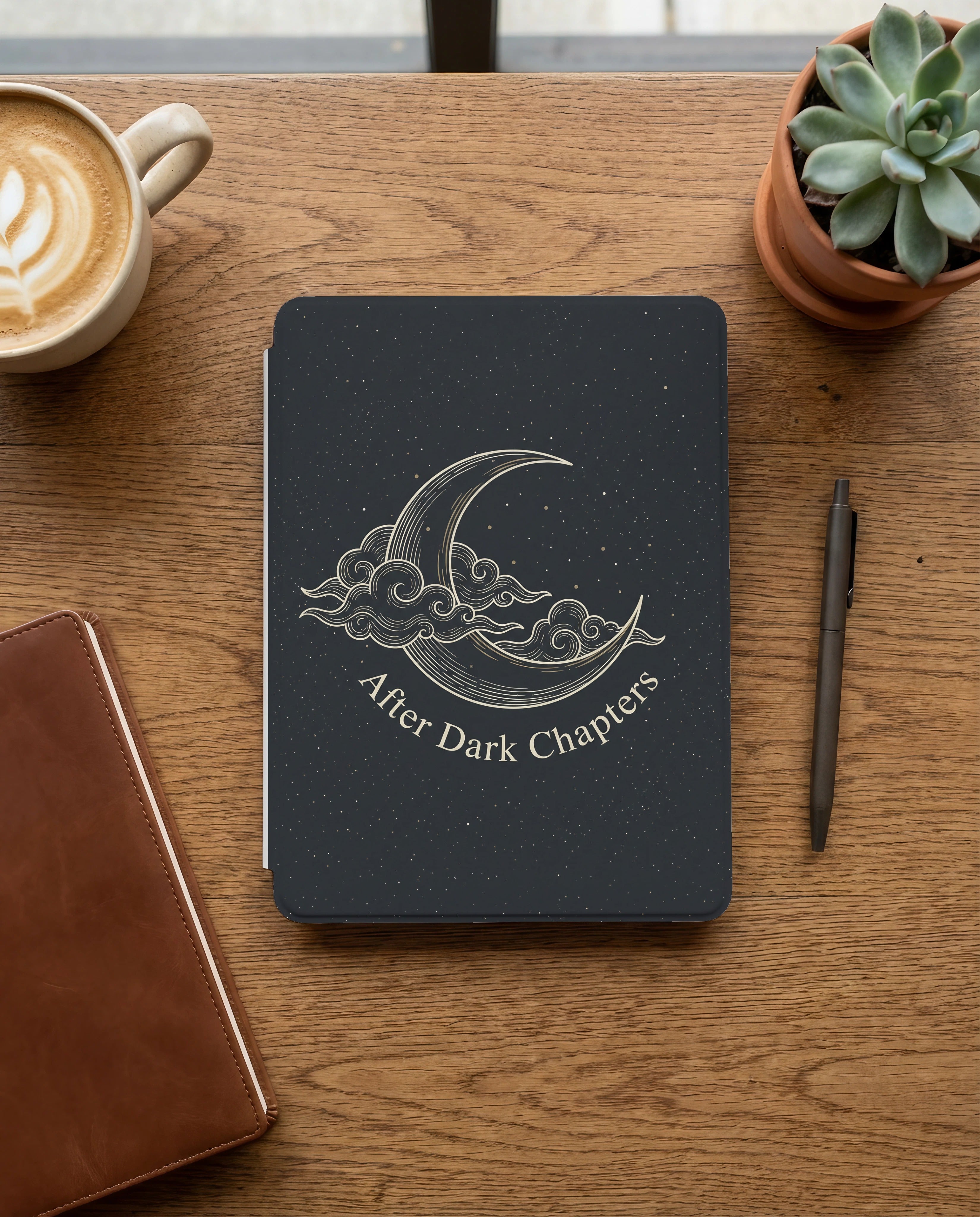 After Dark Chapters Kindle Case — Minimalist Moon Quietest