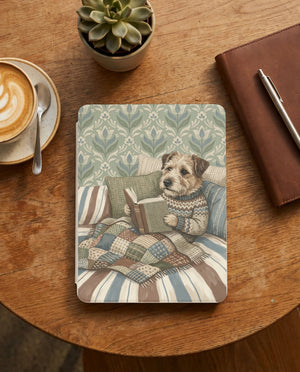 Border Terrier Reading Kindle Paperwhite Case — Cozy Gift for Dog Lovers
