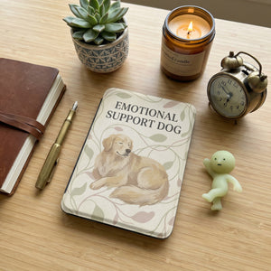 Emotional Support Dog Custom Kindle Case — Vine Art Personalized Pet Portrait