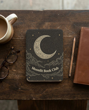 Moonlit Book Club Kindle Case — Grand Ornate Crescent Victorian Design