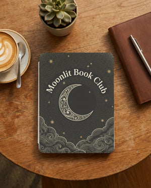 Moonlit Book Club Kindle Case — Ornate Tarot Frame Mystical Design
