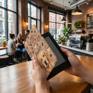 Personalized Coffee and Dogs Lovers Kindle Case