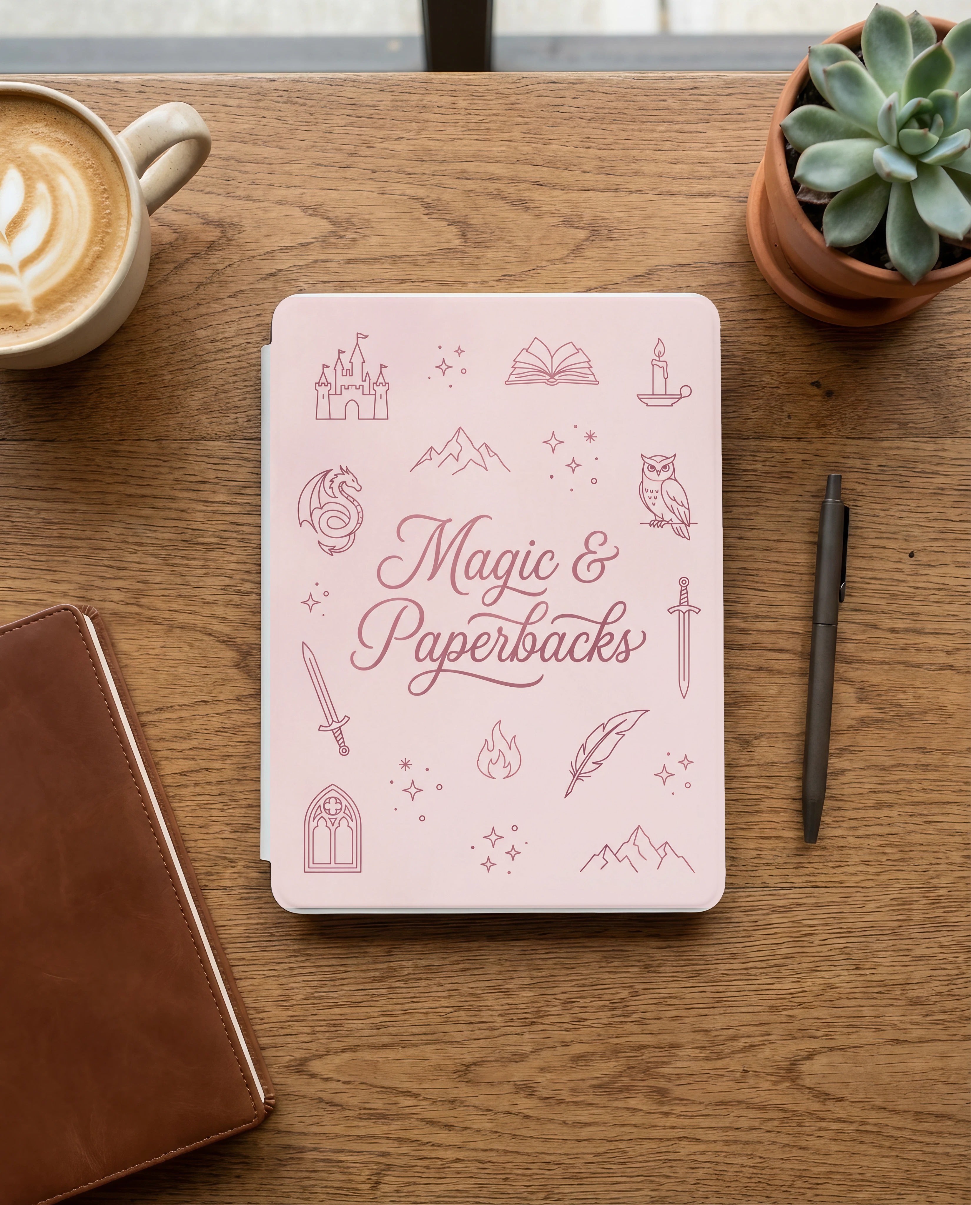 Magic & Paperbacks Kindle Paperwhite Case — Fantasy Reader Dragon Design Gift