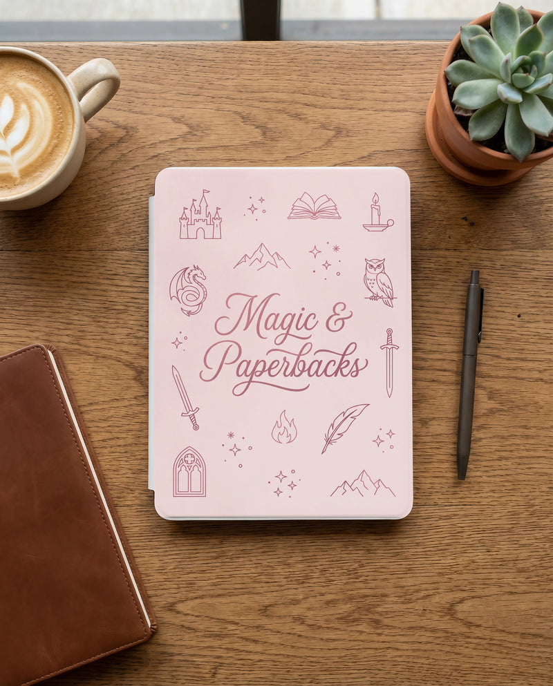 Magic & Paperbacks Kindle Paperwhite Case — Fantasy Reader Dragon Design Gift