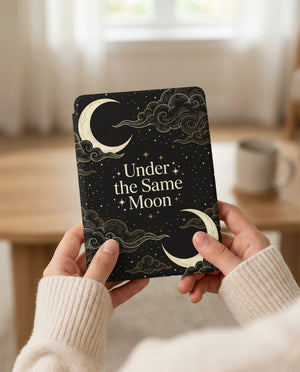 Under the Same Moon Kindle Case — Dual Crescent Romantic